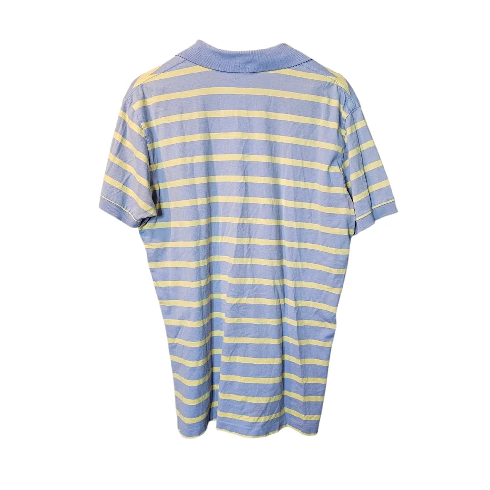 Ralph Lauren Striped Golf Polo Shirt - Light Blue & Yellow